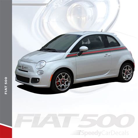 Fiat 500 GUCCI Stripe Graphics 2012 2013 2014 2015 2016 2017